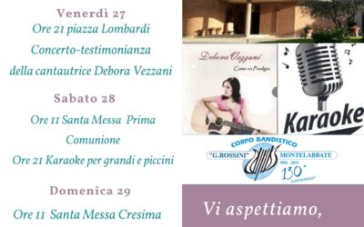 E’ FESTA NELLA NOSTRA PARROCCHIA. !                      DOMENICA 29 MAGGIO 2022