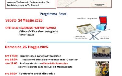 Festa Parrocchiale  24 – 25 MAGGIO 2025